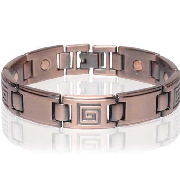 Antique Copper Magnetic Link Bracelet - Arthritis Pain Relieve Bracelet Trendy - Picture 1 of 1